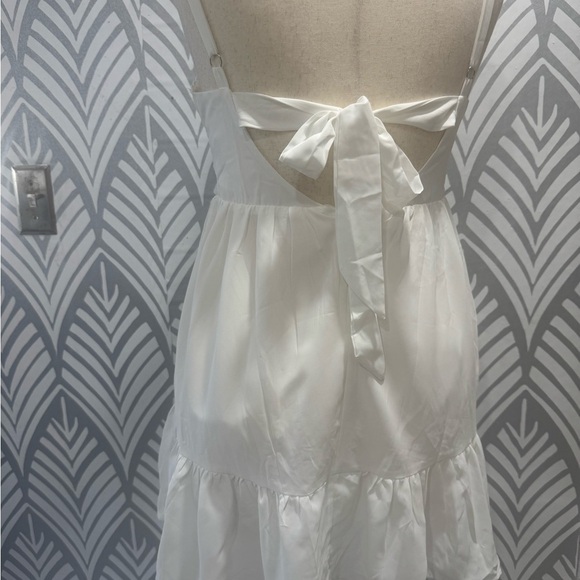 NWOT Princess Polly White Ruched Tiered Sundress - Picture 5 of 8